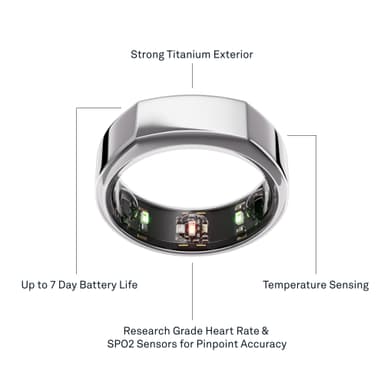Oura-ring Gen3 Heritage smartring storlek 7 (Silver)