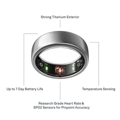 Oura Ring Gen3 Horizon smartring storlek 6 (titan)