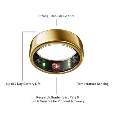 Oura Ring Gen3 Horizon smartring storlek 11 (guld)