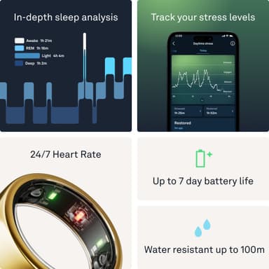 Oura Ring Gen3 Horizon smartring storlek 9 (guld)