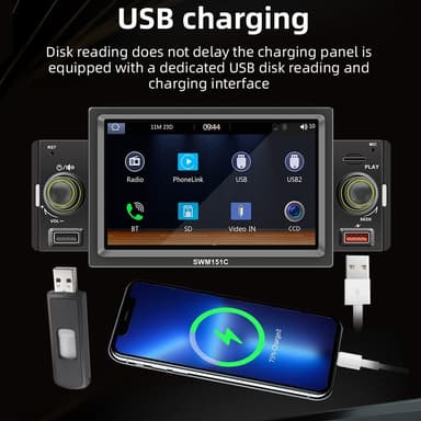 5"" Car Play Bilstereo Mobil Anslutning Bil Bluetooth MP5-spelare