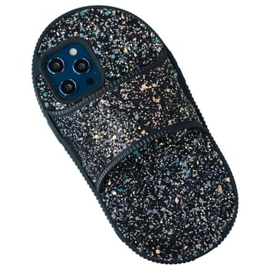 För iPhone 15 Pro Max TPU Fodral Slipper Toffla Stil Ställ Anti-Fall Telefonfodral