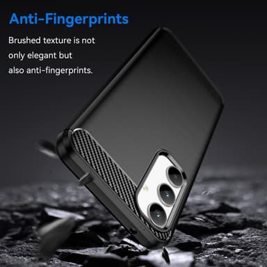 Samsung Galaxy A35 Karbon fiber Texture Skal - Svart