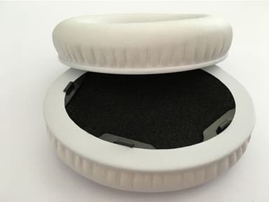 1 par öronkuddar i PU-proteinläder för Beats Studio 1.0 Vit