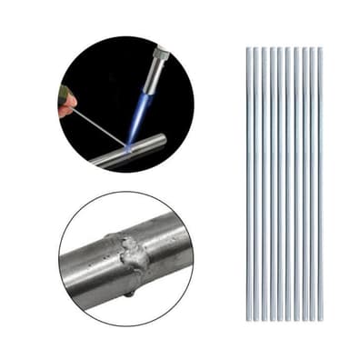Aluminium svetsstänger Silver 500 x 2 mm 10 styck