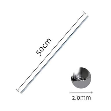 Aluminium svetsstänger Silver 500 x 2 mm 10 styck