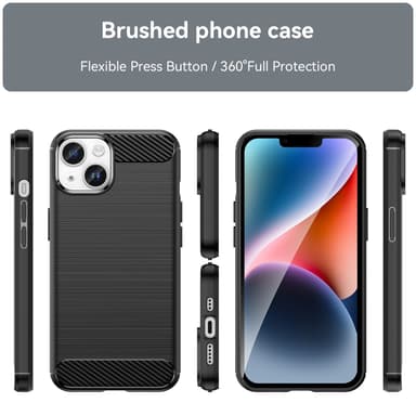 iPhone 14 Skal Fodral Case (Svart)