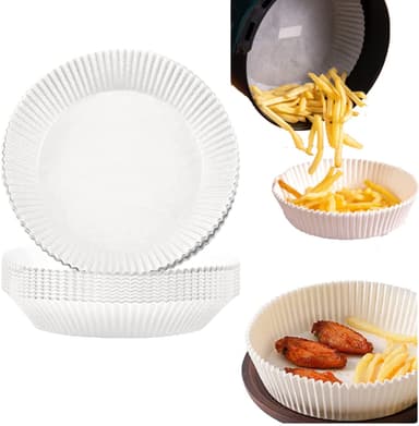 Air Fryer engångspapper för fritös Vit 16 cm 50 st