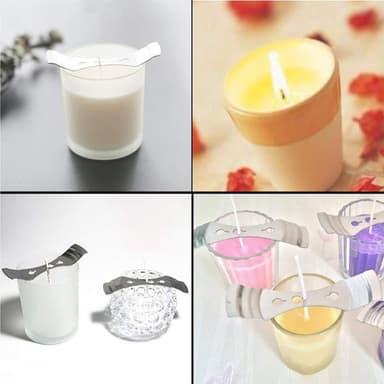 Ljusvekar (15 cm) 100-pack med hållare Vit