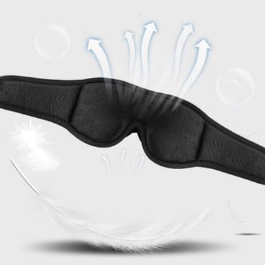 3D sömnögonmask Svart