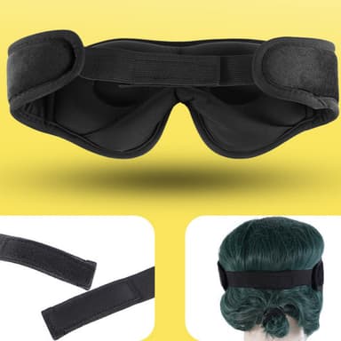 3D sömnögonmask Svart