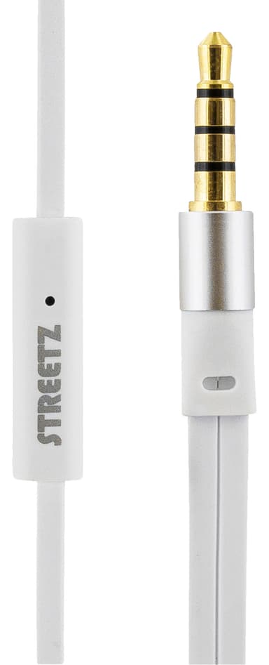 E120 Stayinear headset 1button remote 3.5mm mic white