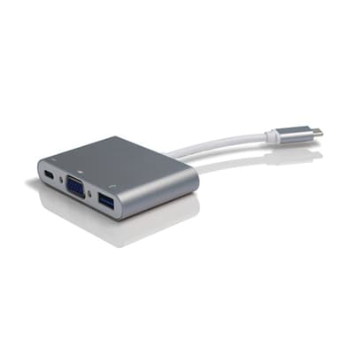 USB-C till VGA adapter med USB 3.0 PD och USB-C