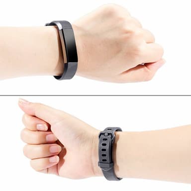 Fitbit Alta/Alta HR armband silikon 3-pack (S) Svart/Grå/Blå