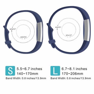 Fitbit Alta/Alta HR armband silikon 3-pack (S) Svart/Grå/Blå