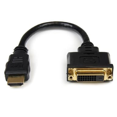 StarTech.com 20 cm HDMI till DVI-D-videokabeladapter - HDMI-hane till