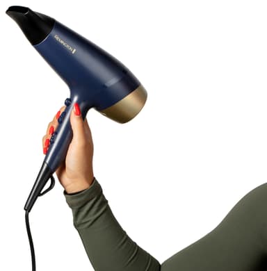 Remington Sapphire Luxe hårtork D5805 (blå, guld)