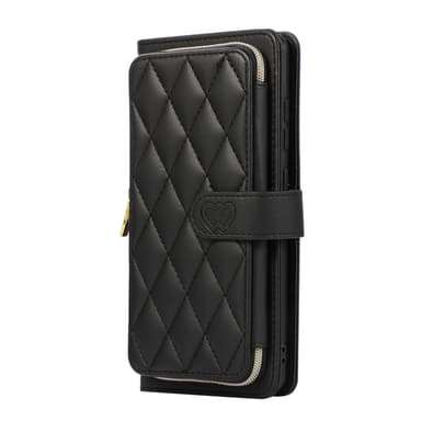 Zipper Flip Telefonfodral Plånboksfodral med kreditkortsfack för Samsu