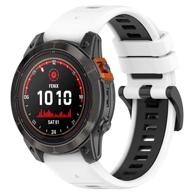 Quick-Release Horizontal Lines Two-Tone Armband Watch Arm för Garmin F