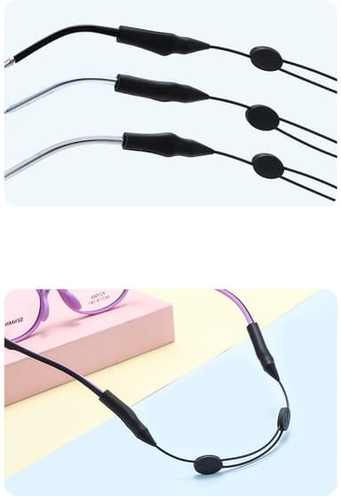 Glasögonsnodd sportband justerbar Anti-Slip Svart 35 cm