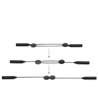 Glasögonsnodd sportband justerbar Anti-Slip Svart 35 cm