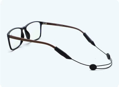 Glasögonsnodd sportband justerbar Anti-Slip Svart 35 cm