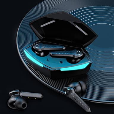 Trådlösa gaminghörlurar Bluetooth 5.1 Svart