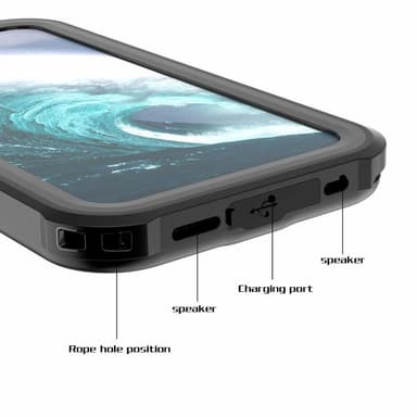 iPhone XS Max vattentätt fodral/skal Svart