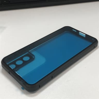 Magnetisk dubbelsidig telefonfodral i härdat glas Svart Samsung Galaxy
