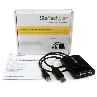 StarTech.com DP2DVID2, 0,37 m, DisplayPort, DVI-D, Hankoppling, Honkop