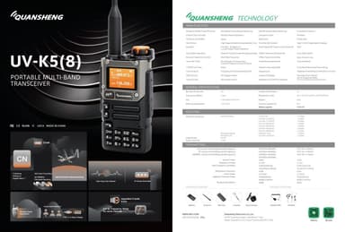 UV-K5 Plus 1600 mAh 2-vägsradio, walkie talkie med antenn