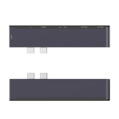 USB-C dockningsstation 2 USB, 4K HDMI, USB-C PD, SD/TF kort