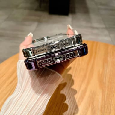 Stötsäkert elektropläterat magnetiskt fodral för iPhone 14-serien Silv