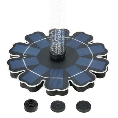 Flytande fontän som drivs av solceller