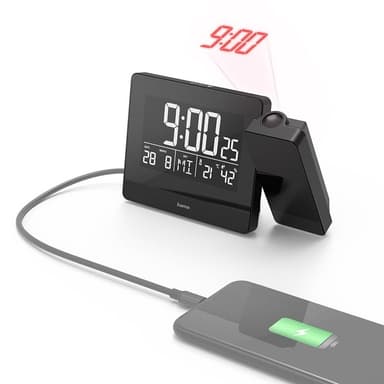 Hama Väckarklocka Projektion Plus Charge Svart