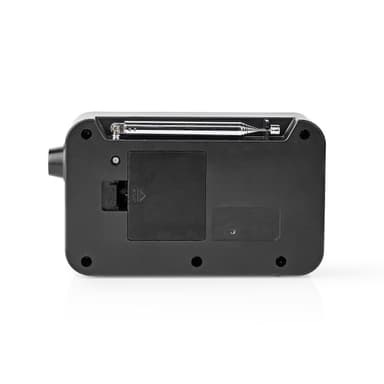 Nedis DAB+ Radio | Portabel design | DAB+ / FM | 1.3 "" | Svart Blå Skärm | Batteridriven / USB ström | Digital | 3.6 W | Bluetooth® | Hörlursuttag | Väckarklocka | Sov timer | IP20 | Svart