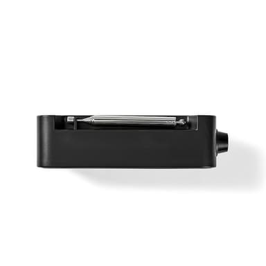 Nedis DAB+ Radio | Portabel design | DAB+ / FM | 1.3 "" | Svart Blå Skärm | Batteridriven / USB ström | Digital | 3.6 W | Bluetooth® | Hörlursuttag | Väckarklocka | Sov timer | IP20 | Svart