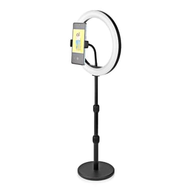 Nedis Ringljus | 10 inch | 120 LED's | 2700 - 6700 K | Skrivbord | Svart