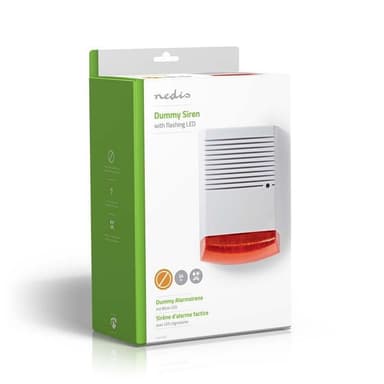 Attrapp, säkerhetssiren | IP44 | Vit/orange