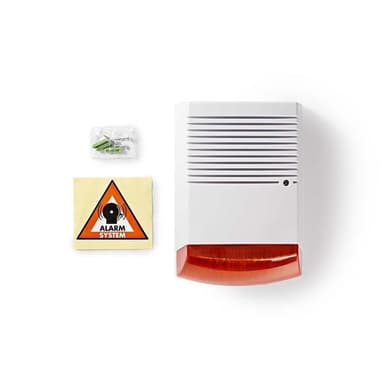 Attrapp, säkerhetssiren | IP44 | Vit/orange