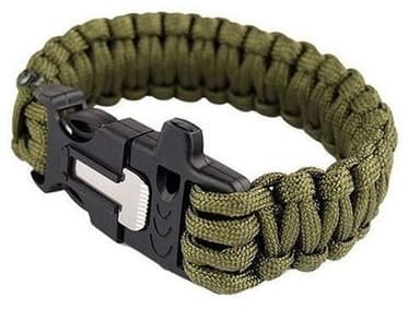 Överlevnadsarmband - Militärgrön