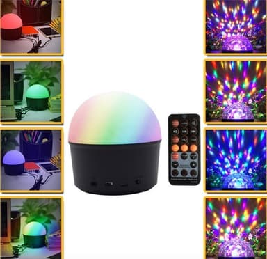 Kombinerad Bluetooth-högtalare och discolampa