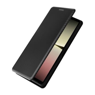 SKALO Sony Xperia 10 V Carbon Fiber Plånboksfodral - Svart