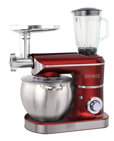 Royalty Line 3-i-1 Köksassistent, mixer & köttkvarn - 2200W, Röd
