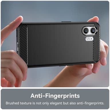 SKALO Nothing Phone (2) Armor Carbon Stöttåligt TPU-skal - Svart
