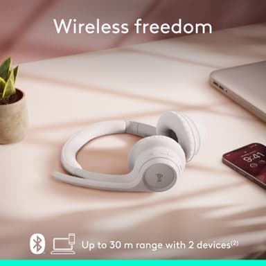 Logitech Zone 300 trådlöst headset (off white)