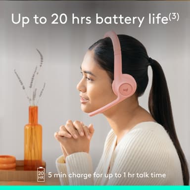 Logitech Zone 300 trådlöst headset (rosa)