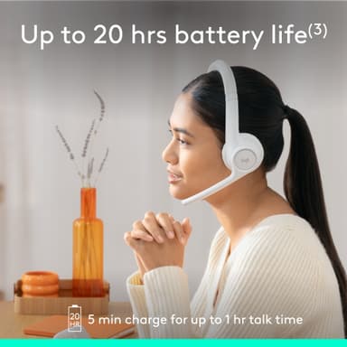 Logitech Zone 300 trådlöst headset (off white)