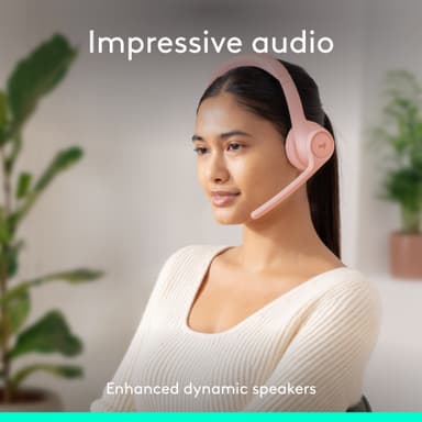 Logitech Zone 300 trådlöst headset (rosa)
