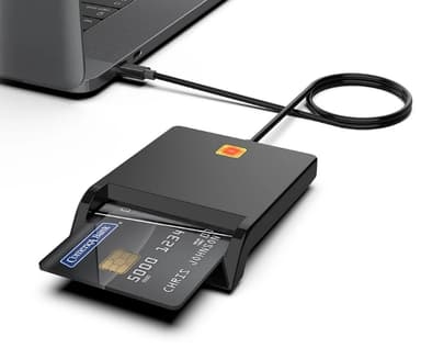 NÖRDIC USB-C Smartkort- och SIMkortläsare ISO7816 IDkort EMV Creditkort